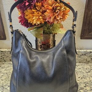 Michael Kors Black Leather Hobo Bag